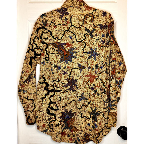 PAULL ROPP Men's Sz M Heavy Beaded Cotton button down Long Sleeve Shirt Vintage - Picture 4 of 16